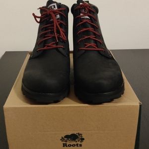 Root's  Black Tuff Boots Mens-12